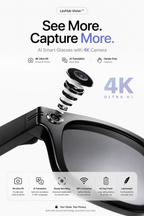 LevHub Vision™ | Smart AI Glasses 4K HD LevHub