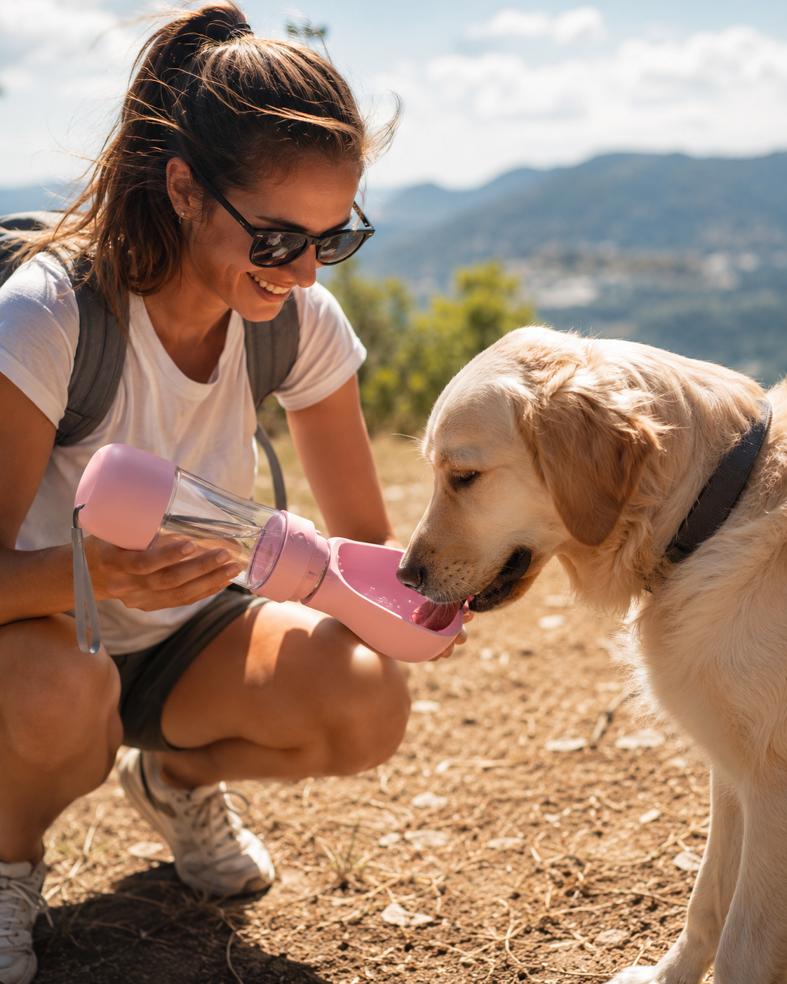 LevHub | Portable 2-in-1 Pet Food & Water Dispenser LevHub
