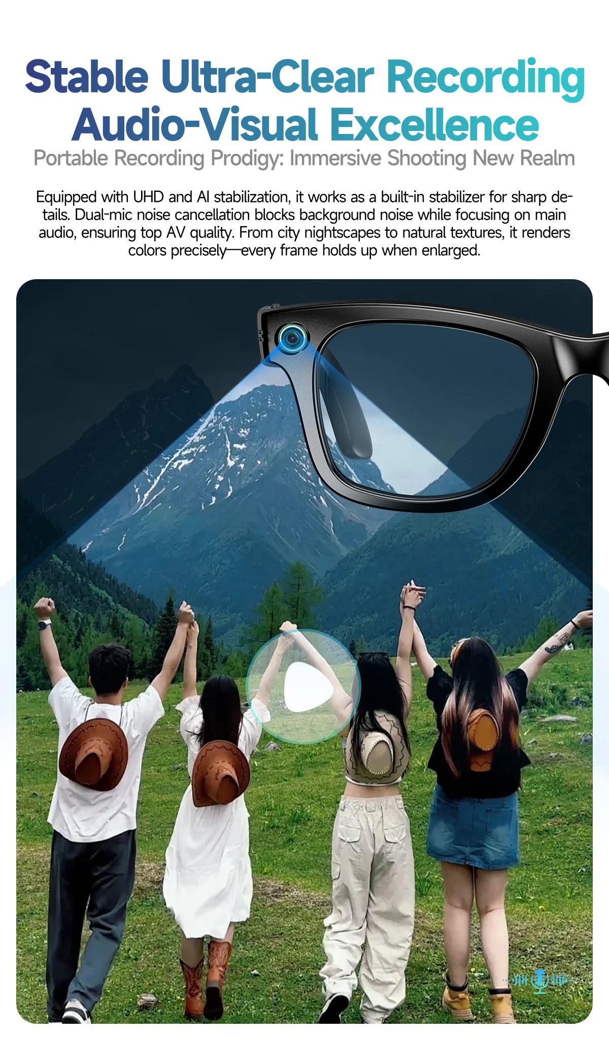 New 800W Camera AI Glasses Men Color-Changing Smart Translation Glasses Photo Video Recording Waterproof Call Smart Sunglasses LevHub