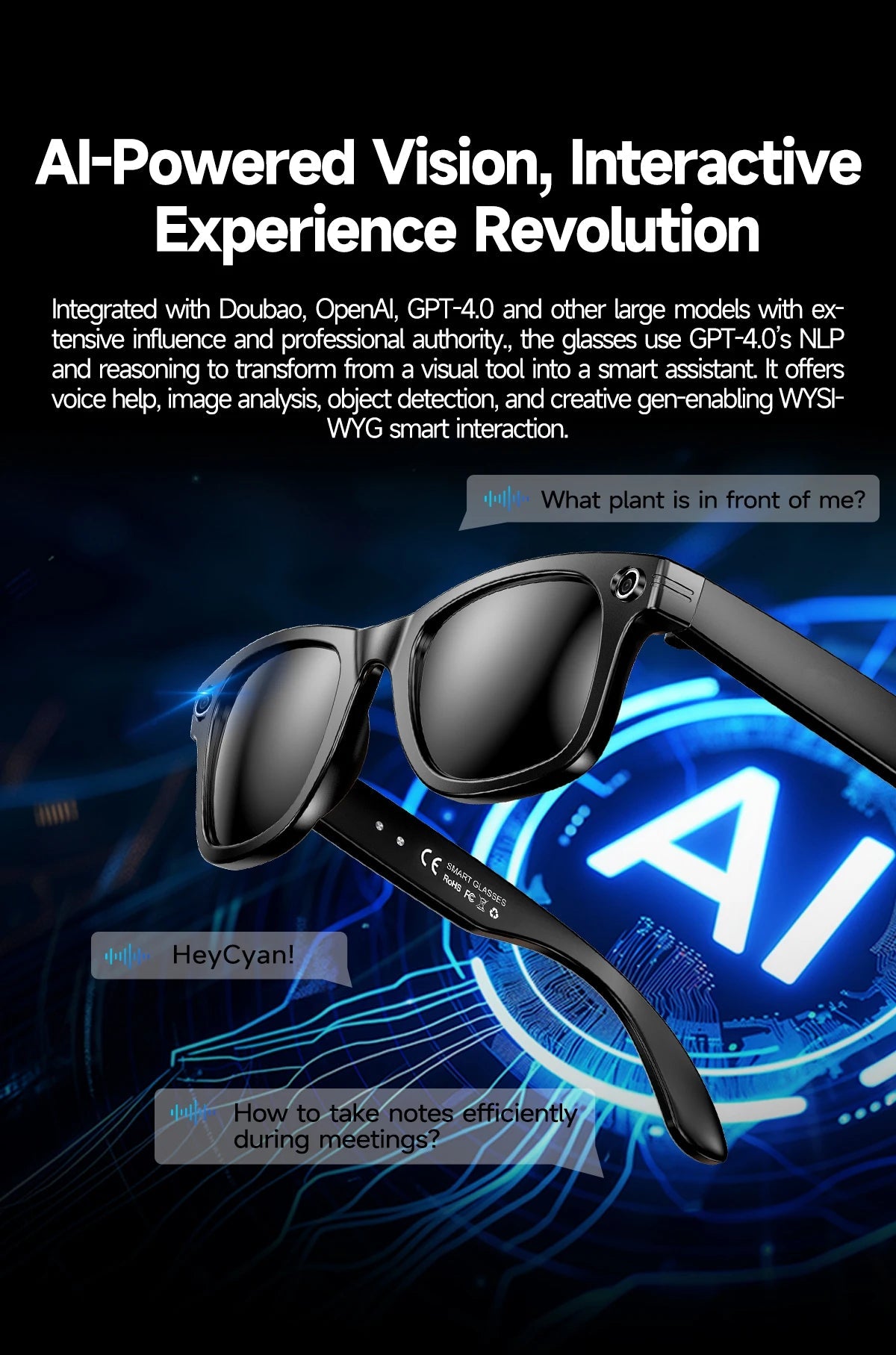 New 800W Camera AI Glasses Men Color-Changing Smart Translation Glasses Photo Video Recording Waterproof Call Smart Sunglasses LevHub