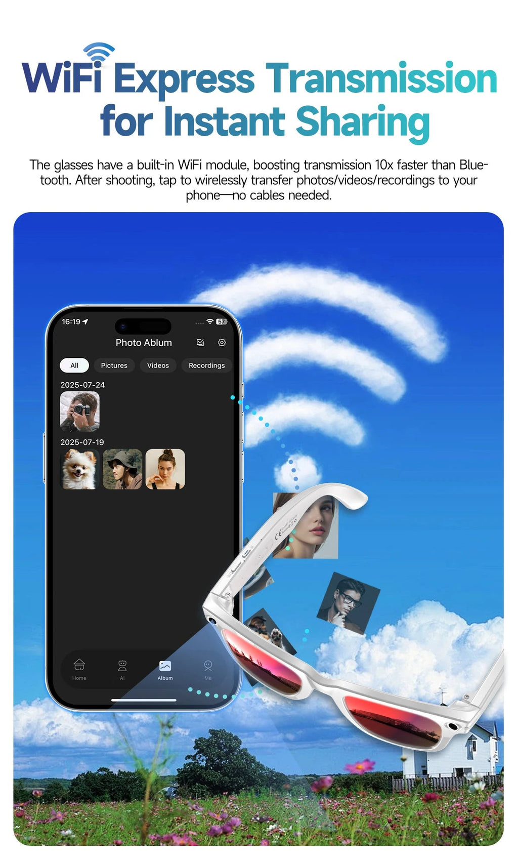New 800W Camera AI Glasses Men Color-Changing Smart Translation Glasses Photo Video Recording Waterproof Call Smart Sunglasses LevHub