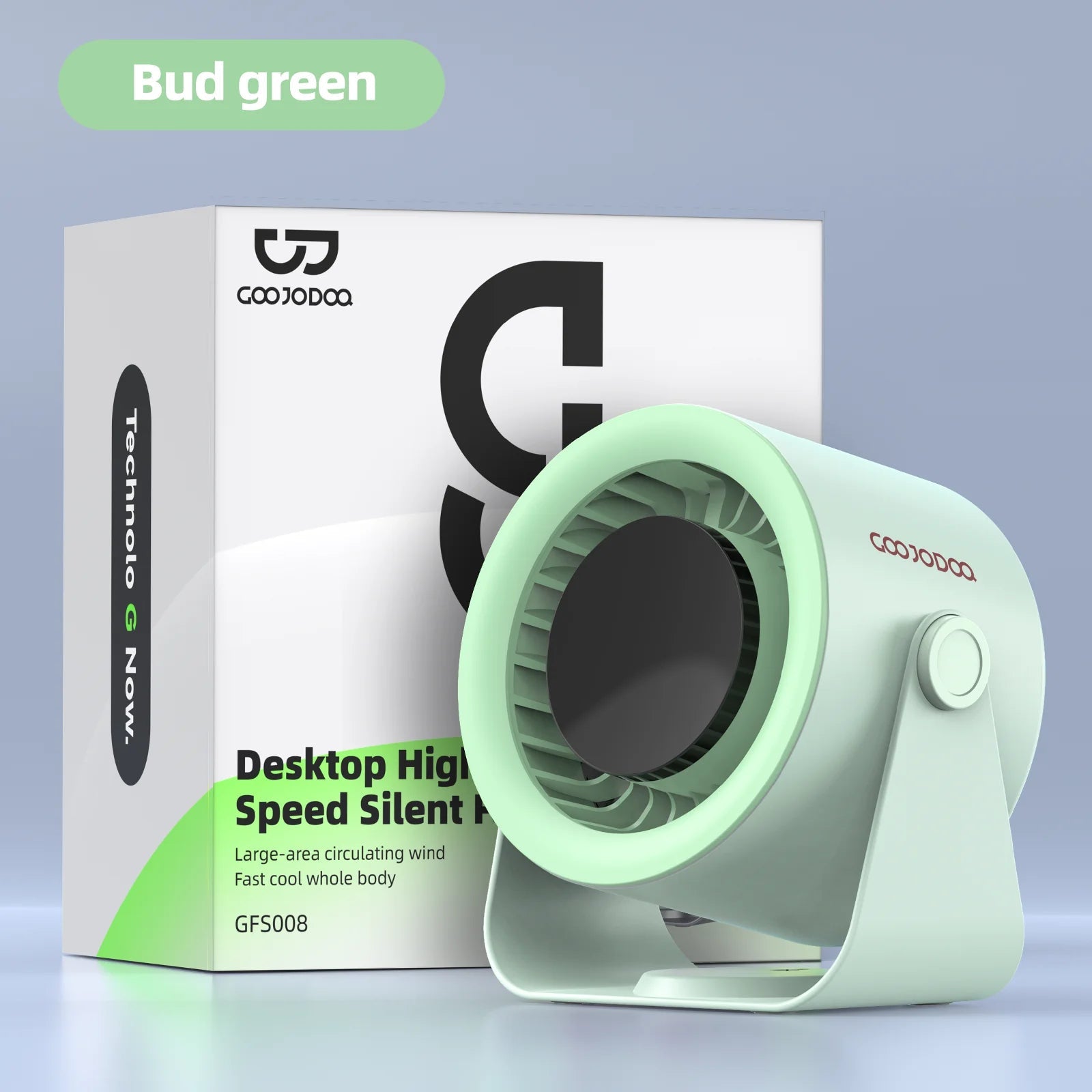GOOJODOQ Desktop Fan 4000mAh Silent Adjustable Speed Air Circulation Fan 100 Speeds with Digital Display Wall Mountable LevHub
