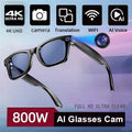 New 800W Camera AI Glasses Men Color-Changing Smart Translation Glasses Photo Video Recording Waterproof Call Smart Sunglasses LevHub