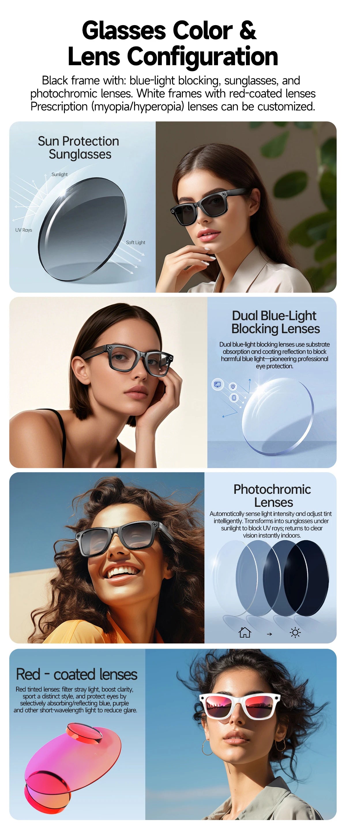 New 800W Camera AI Glasses Men Color-Changing Smart Translation Glasses Photo Video Recording Waterproof Call Smart Sunglasses LevHub